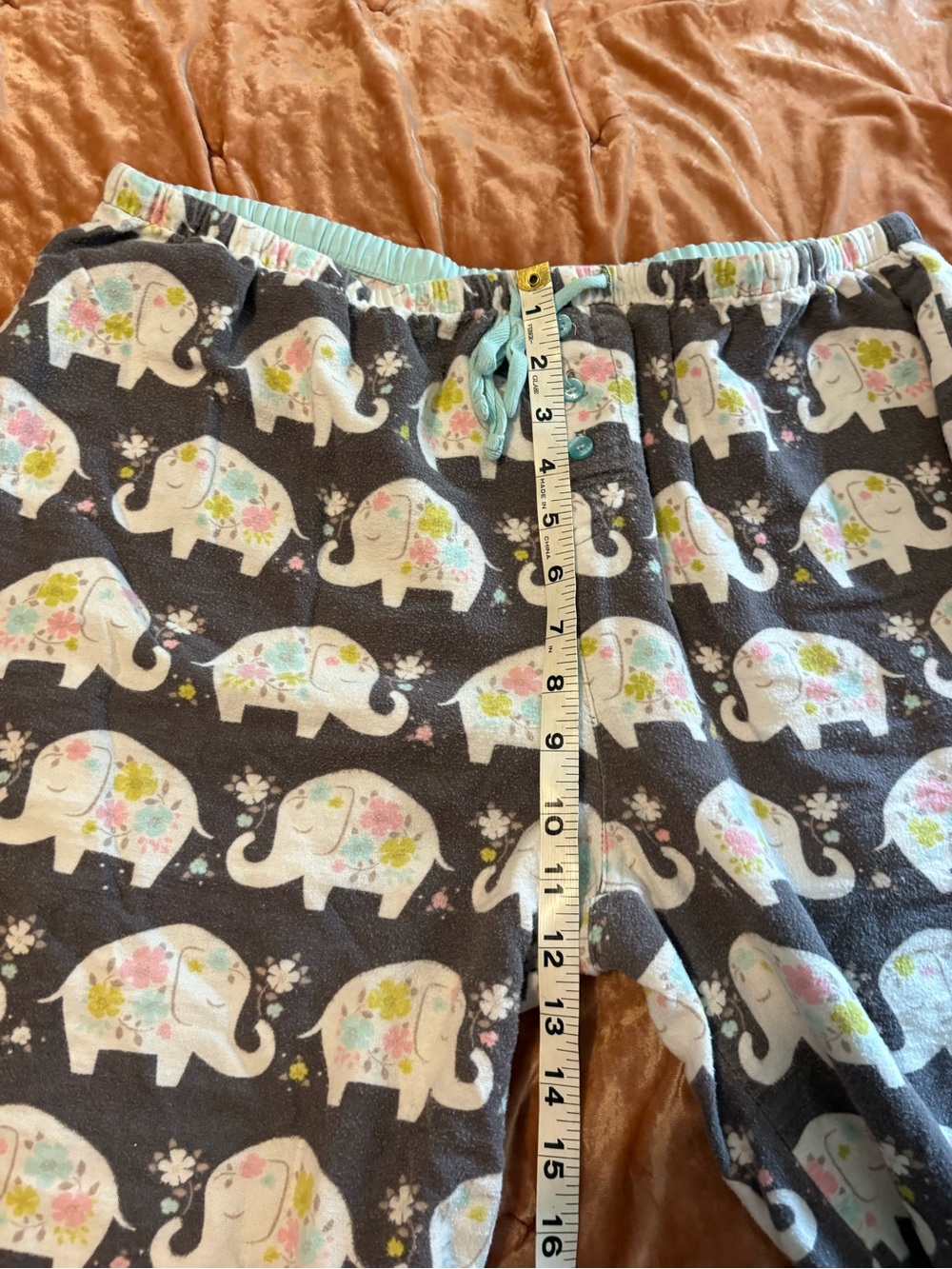 PJ Salvage Gray Elephant Print Pajama Pants with Pastel Accents - Picture 4 of 8